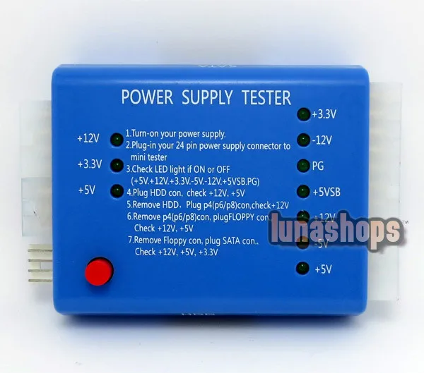 

LN003167 20/24 Pin ATX BTX ITX Power Supply Voltage Tester For PC Computer
