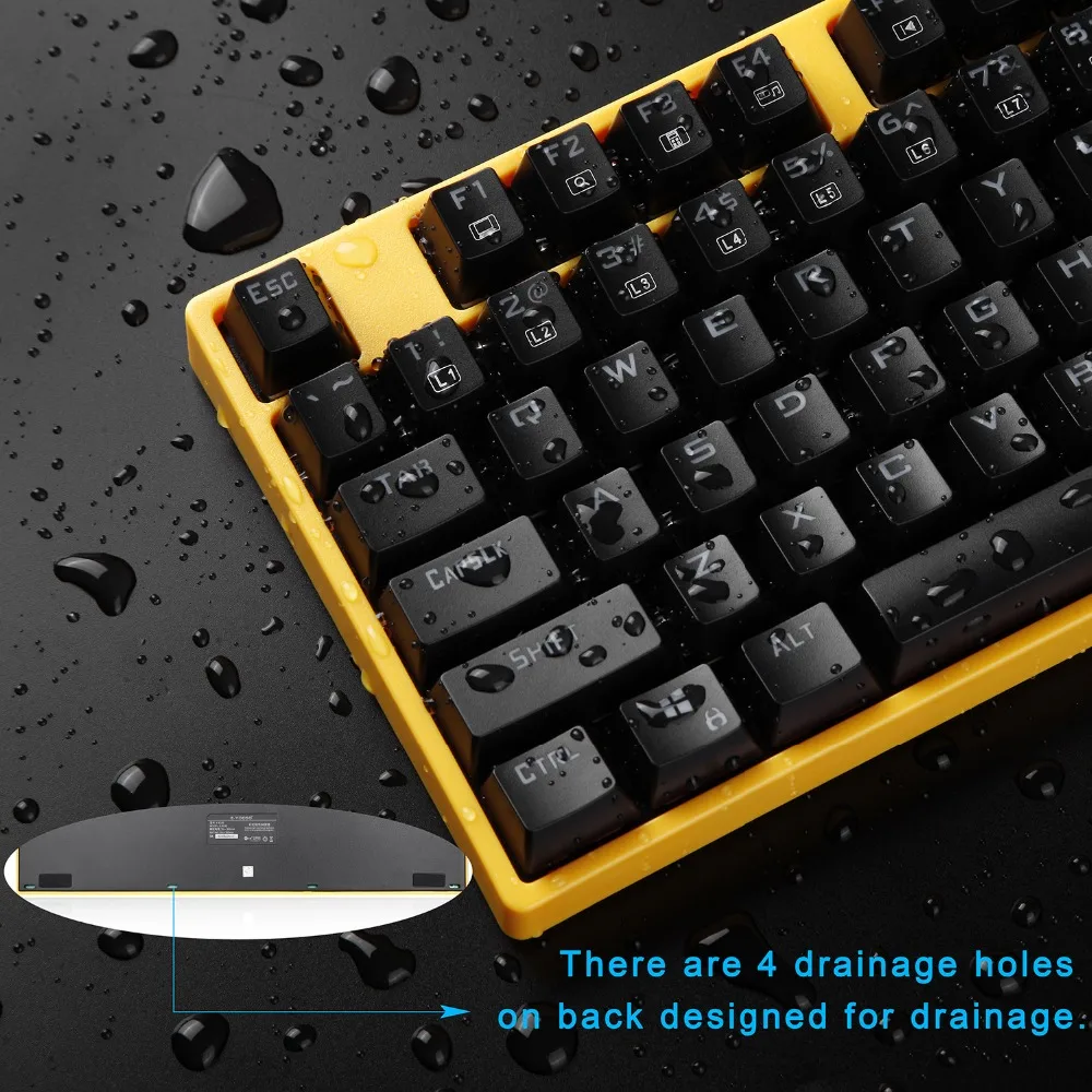 Механическая игровая клавиатура с использованием клавиш Outemu mx pbt doubleshot 9 цветов