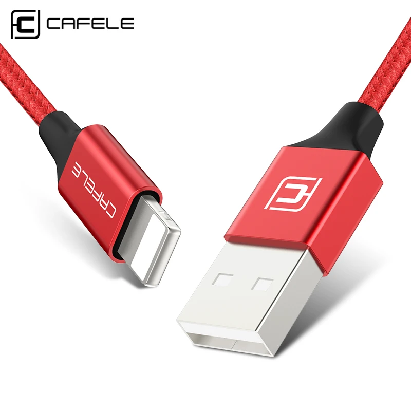 USB кабель CAFELE для быстрой зарядки 2 1 А iphone XR XS Max X 8 Plus 7 6 6s 5 портативный провод