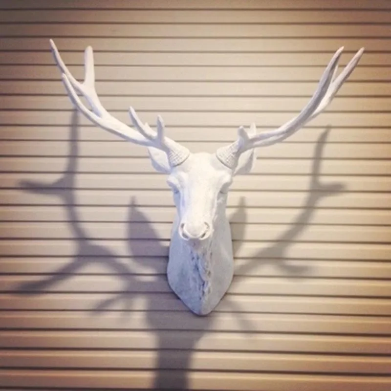 Большая искусственная таксидермическая голова оленя декор стен скульптура