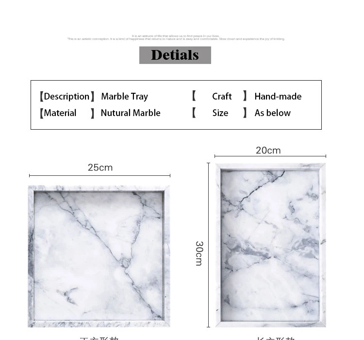 Мраморный поднос современный декоративный для хранения косметики|tray storage|tray