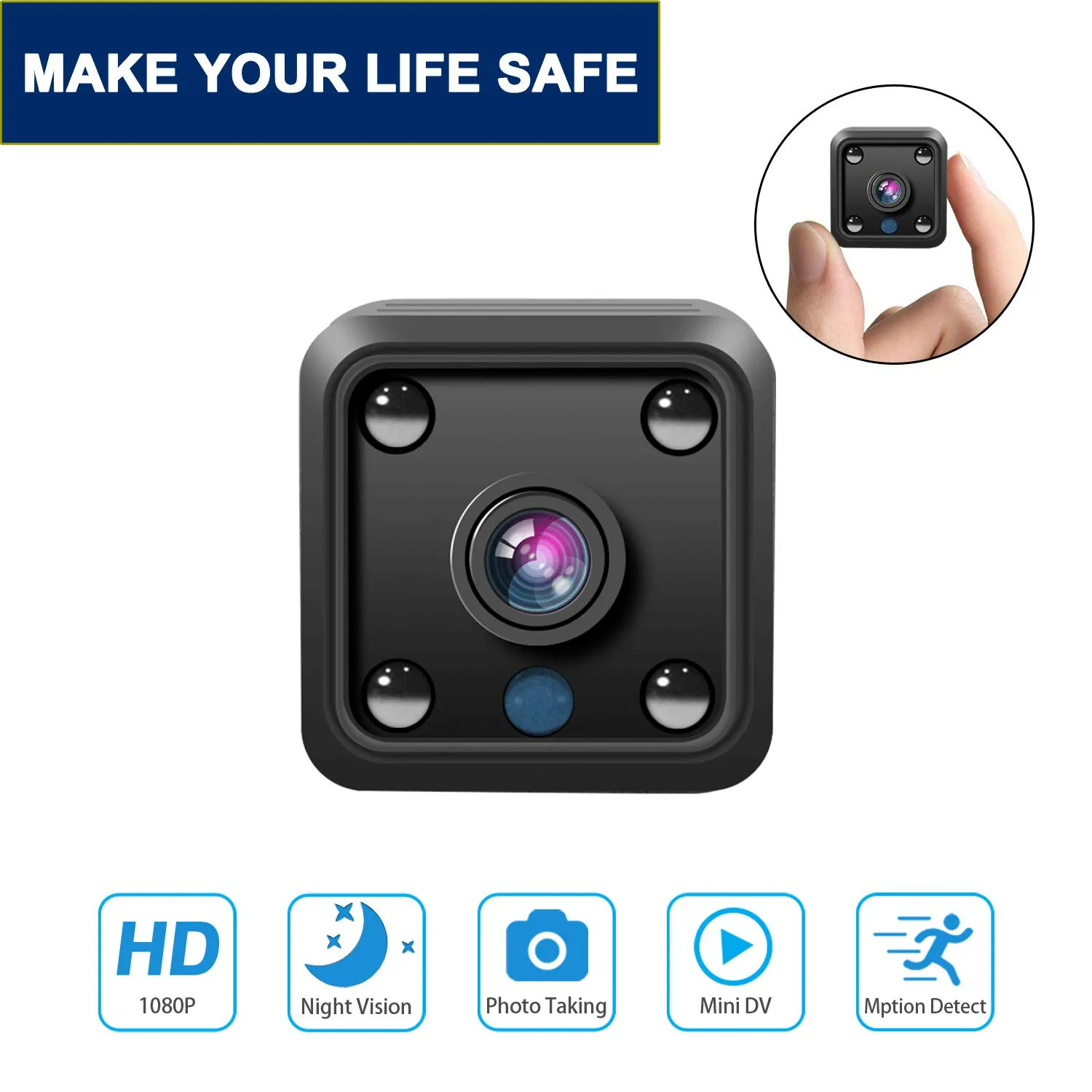 Wi-Fi HD мини-камера беспроводная 1080 P Мини Скрытая камера няня камера для внутреннего видео DV Спорт рекордер движения видения младенца/видеоняня