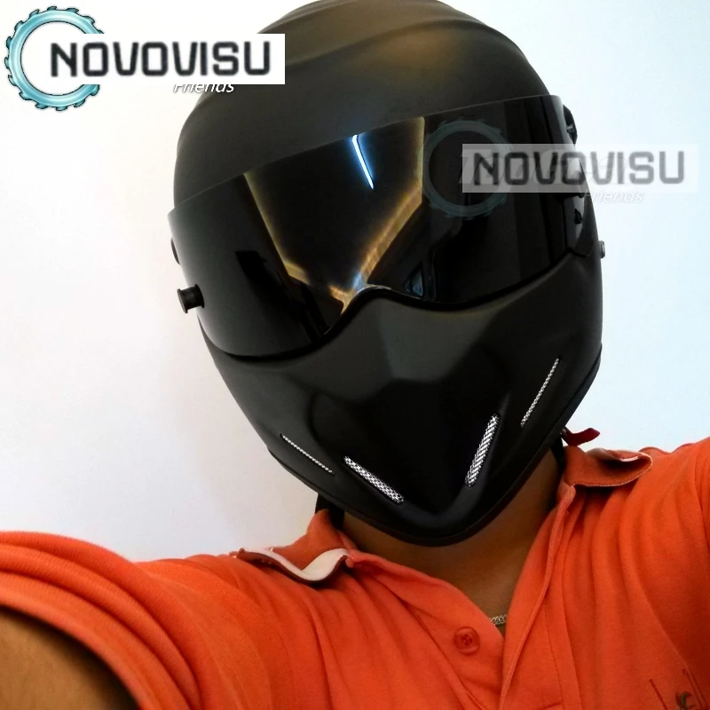 Мотоциклетный шлем NOVOVISU TG The Grand Tour Стига гоночный для картинга в горошек разные