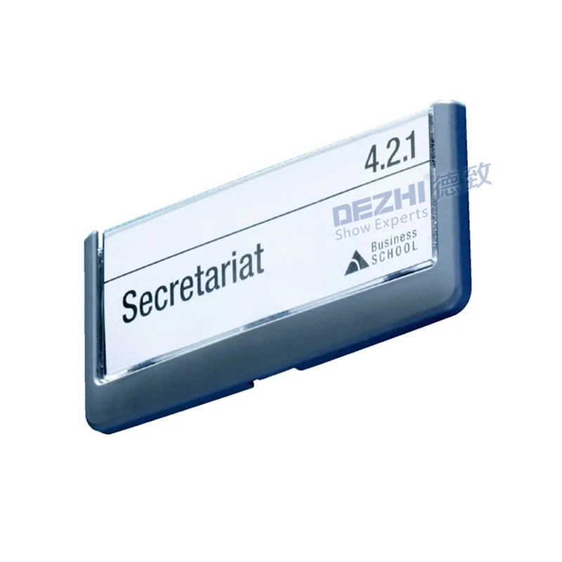 DEZHI-ABS зеленый пластиковый офисный Крытый горизонтальный Настенный Держатель Флип знак держатель дисплей информационный плакат дверь знак доска объявлений