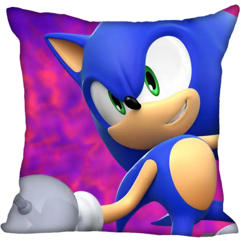 Квадратный чехол для подушки на заказ Sonic the Hedgehog, Наволочка на молнии, чехол 40x40,45x45 см(с одной стороны - Цвет: Pillowcase 23