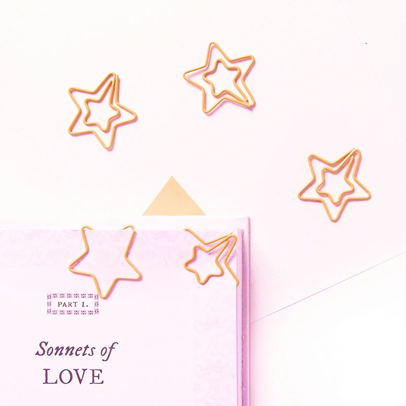 Забавная Закладка в виде звезды зеленая/розовая 20 шт./лот зажимы для маркировки