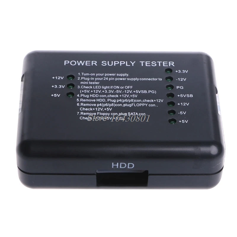 1 шт. черный ПК 20 24 Pin PSU ATX SATA HD Тестер питания S18 и Прямая поставка