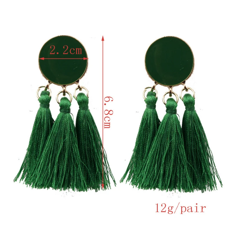 2018 новый черный boho кисточкой серьги для женская Мода jewelry красный чешские jujia