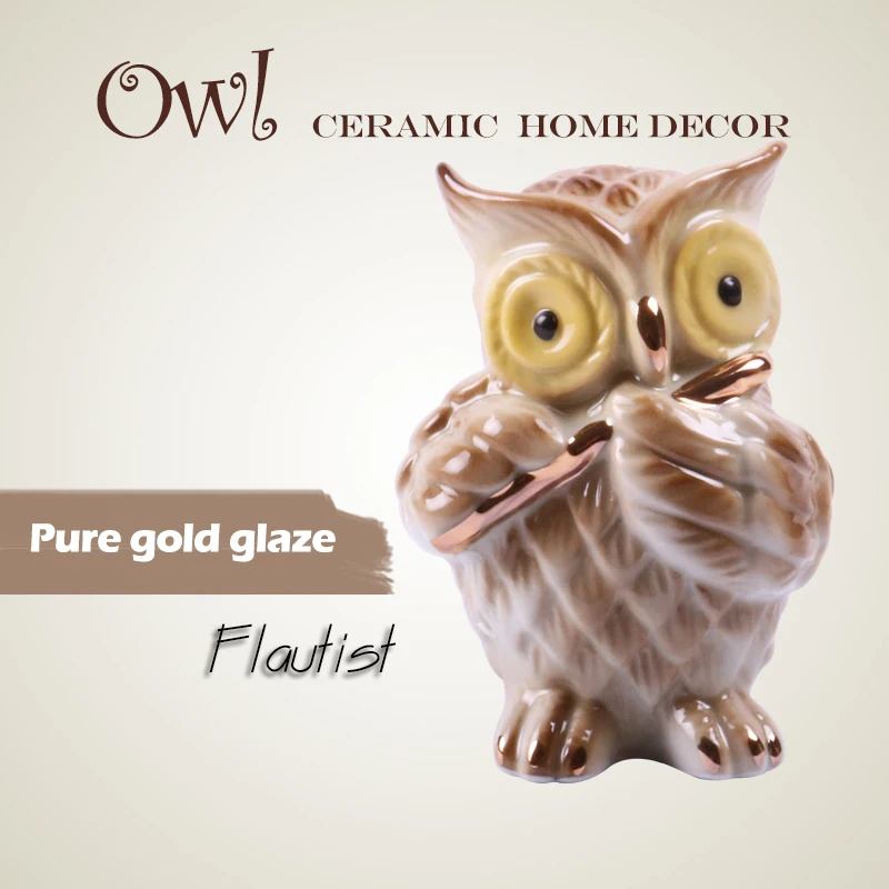 Гостиная украшения ручной работы Керамические Совы фигурки группа животных