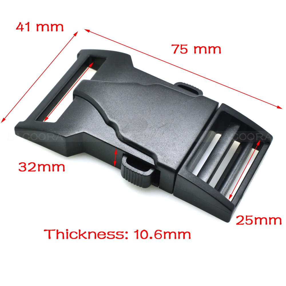

120pcs/pack 1"x1-1/4" Webbing Side Release Buckle Plastic for Travel Student Leisure Bag