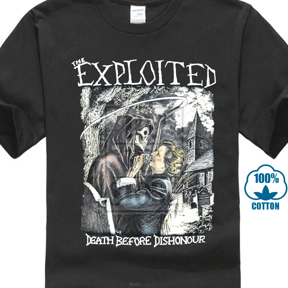 Футболка с надписью &quotThe Exposed Death Before Dishonour 1987&quot тонкая хлопковая прямая футболка