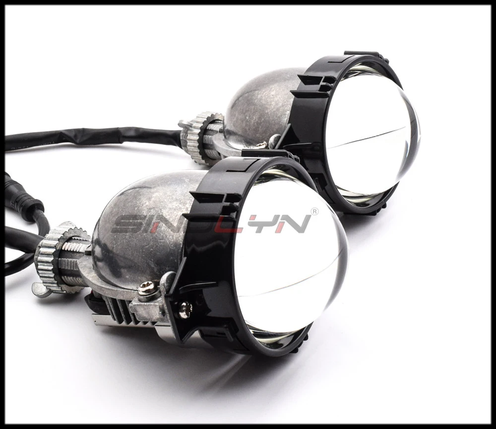 Sinolyn 2,5 ''Bi-светодиодный объектив ангельские глазки фары линзы H4 H7 H1 9005 9006 светодиодный проектор для автомобильные лампы аксессуары для модернизации