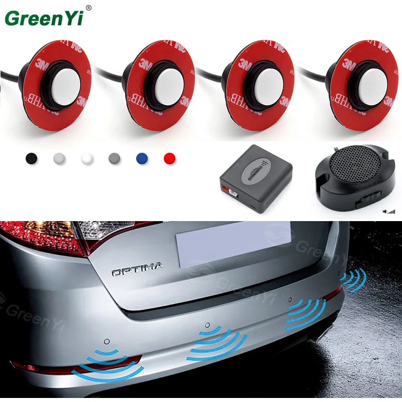 GreenYi регулируемая высота 4 шт. 16 мм плоский автомобильный радар детектор заднего