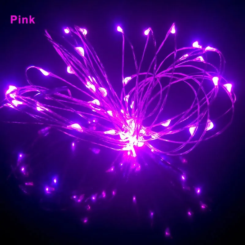 Рождественская елка украшения Гирлянда освещение 5 М звездный свет LED медный