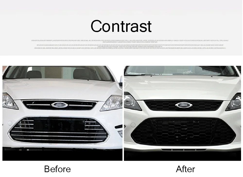 ATIWATT для Ford Mondeo MK4 2011 2012 2013 внешний ABS пластик черный Передний бампер гоночный Центр решетка с бейдж сетка 1 шт