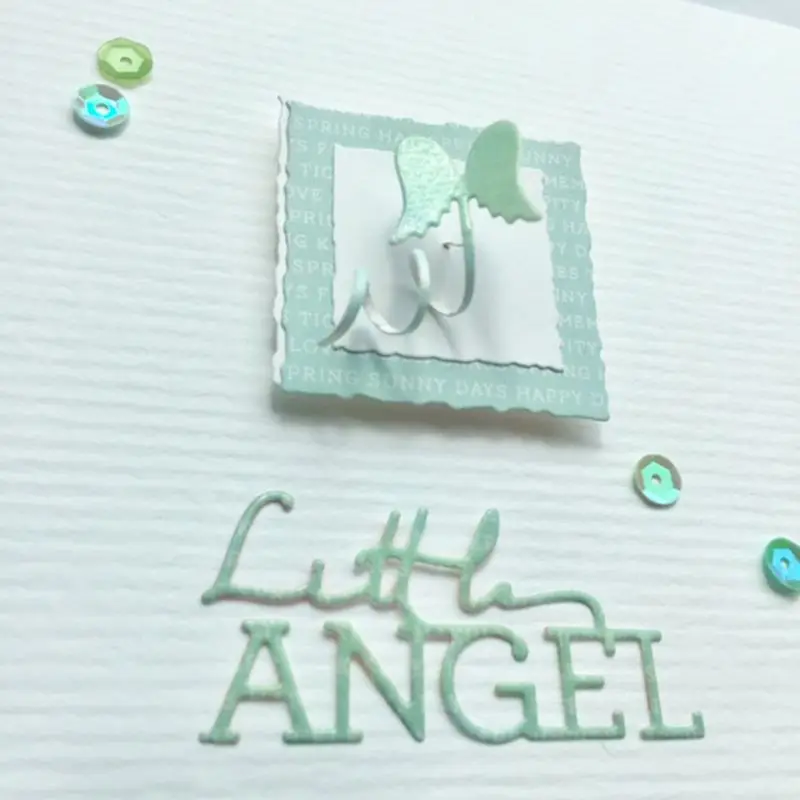 Горячая продажа маленький ангел металлические режущие штампы тиснение трафарет