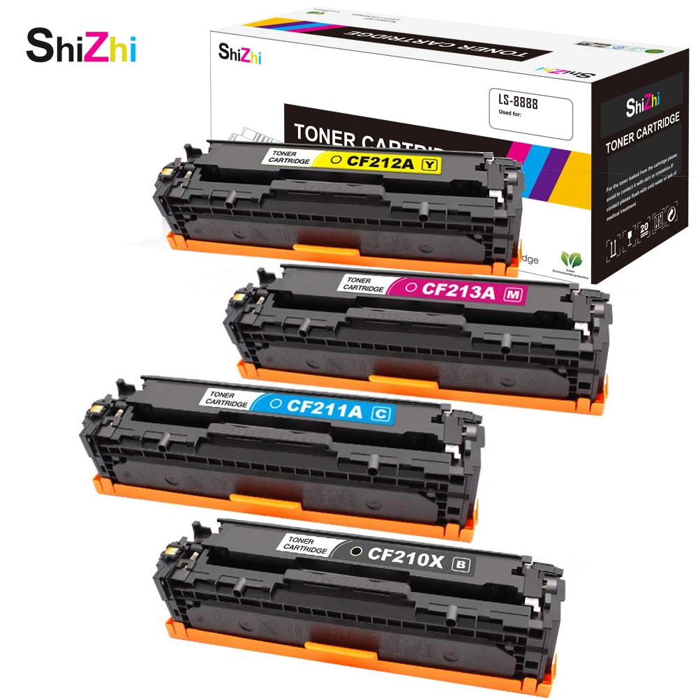 Shizhi CF210A CF211A 212A CF213A 131A совместимый картридж с тонером для принтера hp LaserJet Pro 200 цвет M251n M251nw M276n M276nw принтер