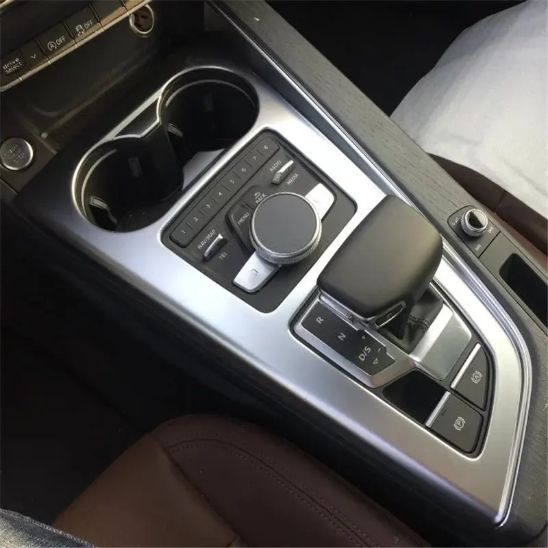 

WELKINRY car cover For Audi A4 B9/8W 2016 2017 2018 2019 ABS chrome gear stick shift level base pedestal water cup holder trim