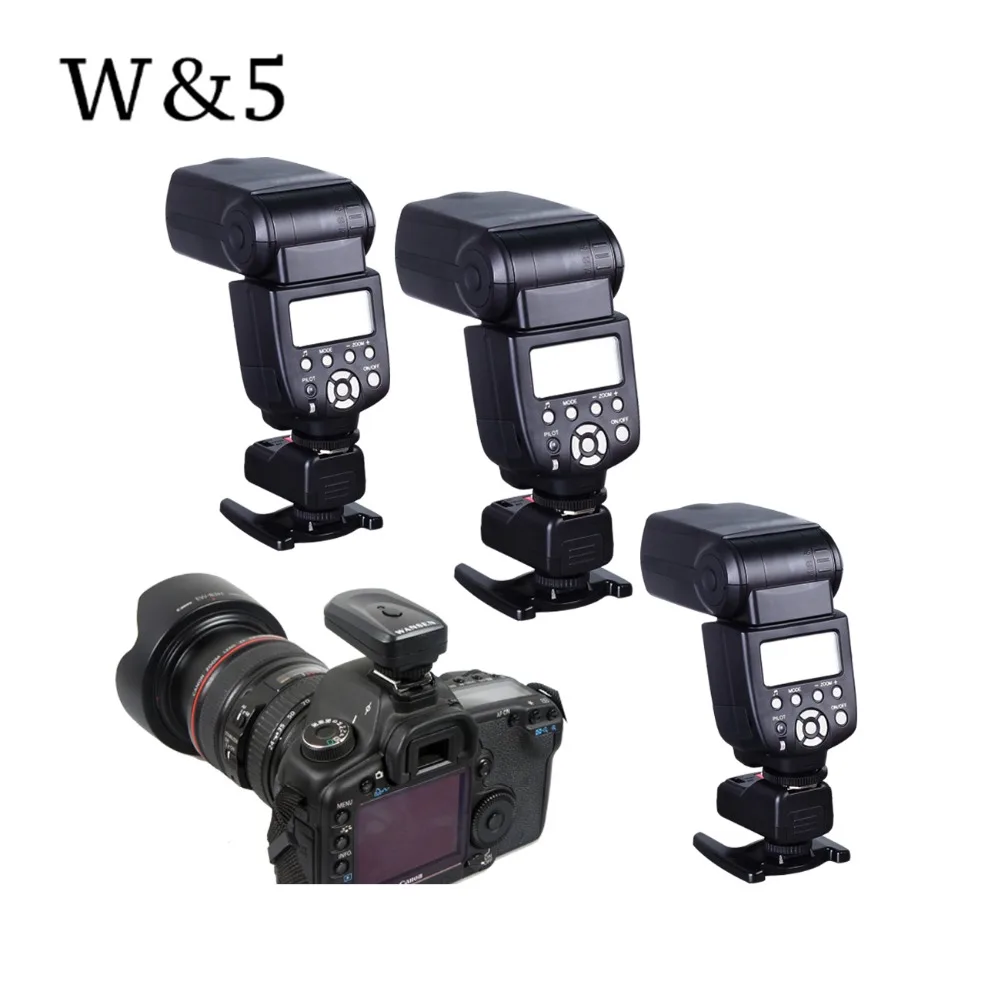 Wansen PT 04GY 4 каналы беспроводной удаленного Вспышка Speedlite триггер + 3 приемники