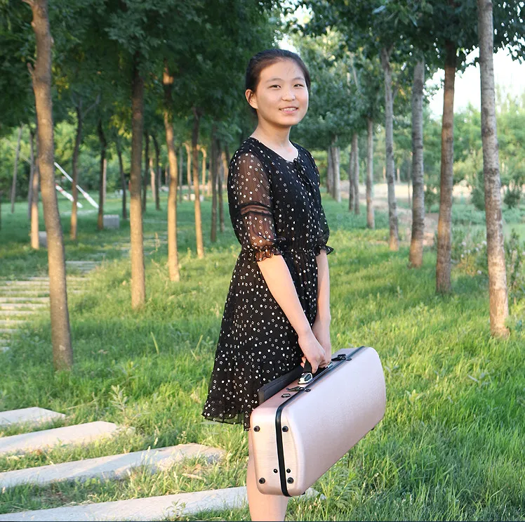 4/4 чехол для скрипки из углеродного волокна Жесткий Чехол Золотой крепкий Yinfente 4