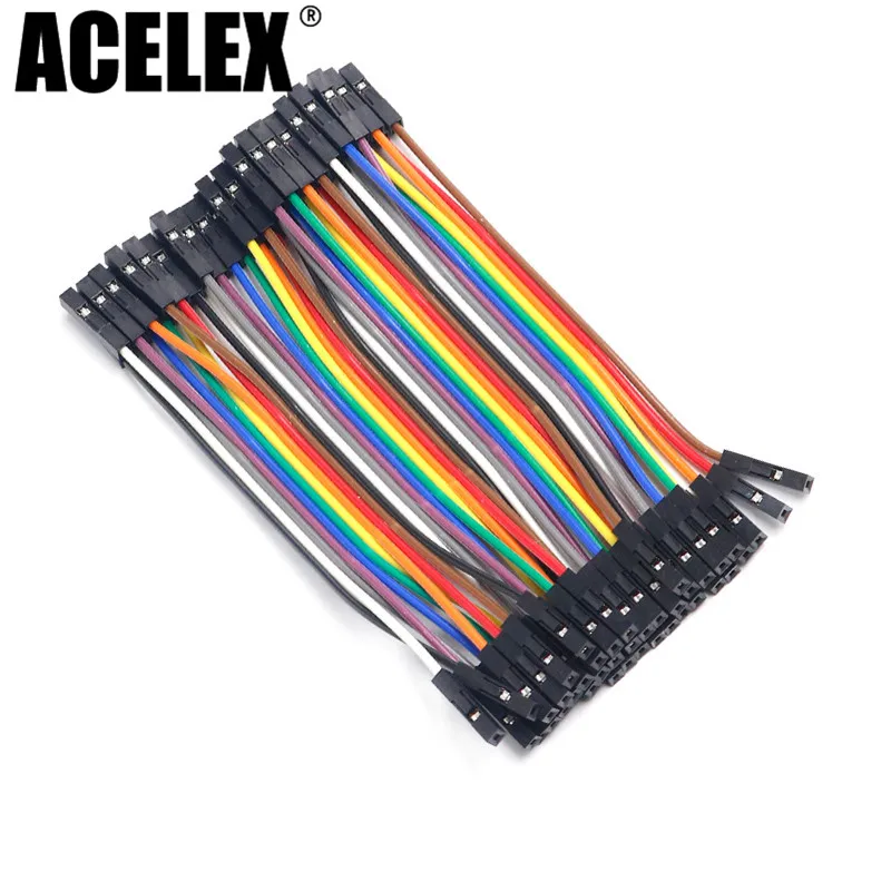 40 шт Dupont 10 см женский (F-F) Перемычка провода ленточный кабель для Arduino | Электроника