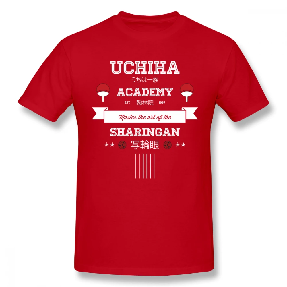 Мужские рубашки Naruto с Uchiha Academy Мужская одежда дешевая цена футболка для мужчин