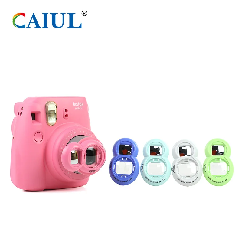 CAIUL mini close up lens for Fujifilm instax mini8 mini9 mini7S instant camera UV filter with зеркало съемки