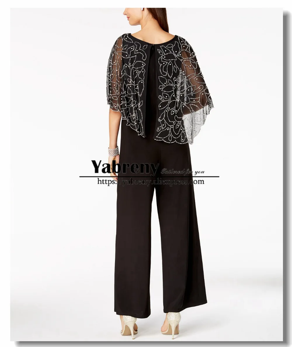 

Women Beaded Poncho Jumpsuit Mother of the bride pantsuit