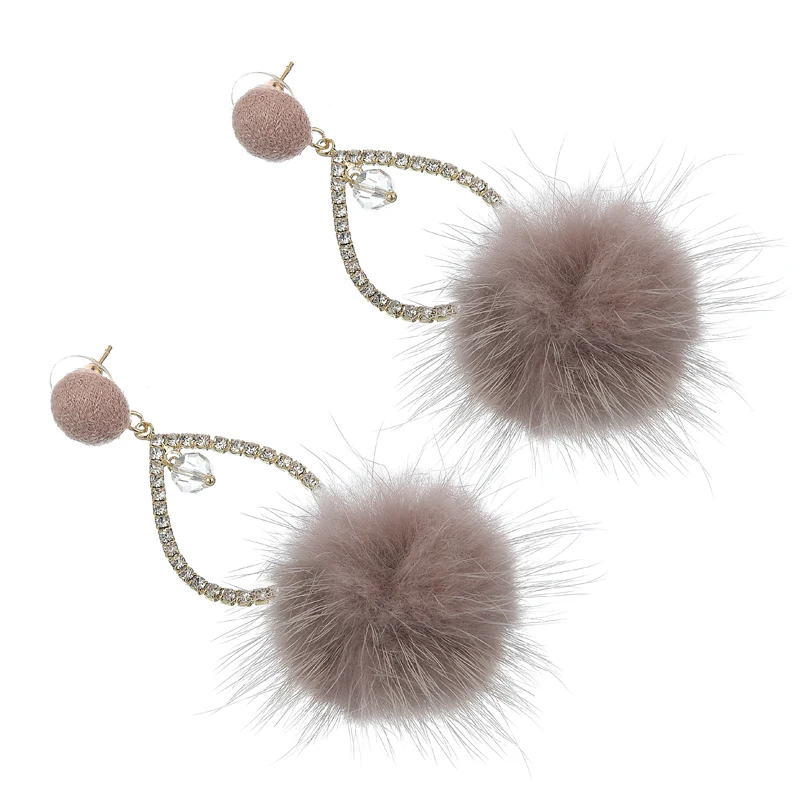 Сверкающие Стразы Wuli &amp baby серьги-капли в форме перьев для женщин зимние серьги