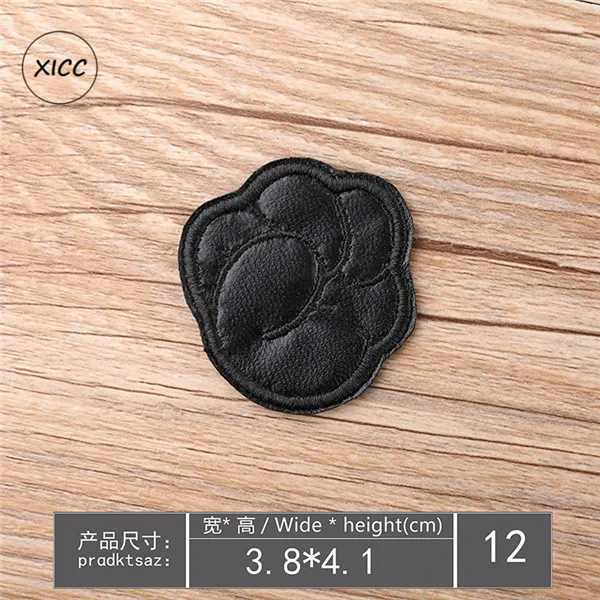 1pc 1-18 Черные нашивки из искусственной кожи с вышивкой, нашивки с изображением звезд, полосатые наклейки с вышивкой для одежды, обуви, брюк, сумок, значков с аппликацией - Цвет: 1pc 1-18