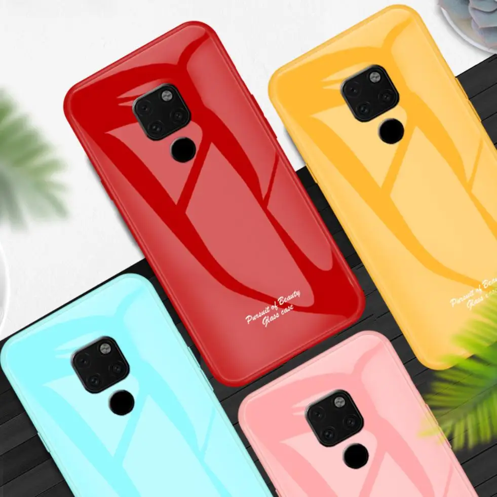Для Huawei Mate 20 10 Pro 9 Nova 4 чехол милый Макарон цветной противоударный из закаленного