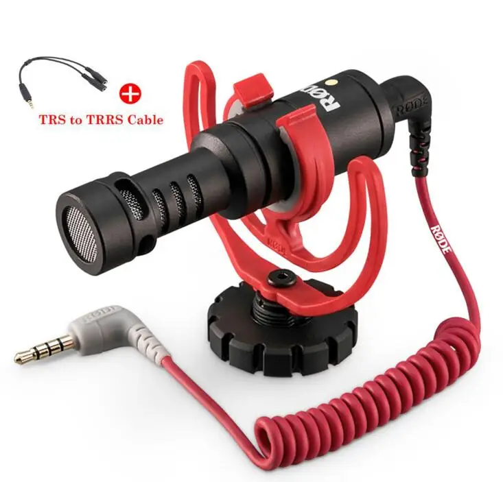 with Cable Adapter Rode VideoMicro Запись микрофон интервью микрофон с Deadcat для Canon Nikon DSLR камера для iPhone Zhiyun Dji Feiyu - Цвет: with Cable Adapter