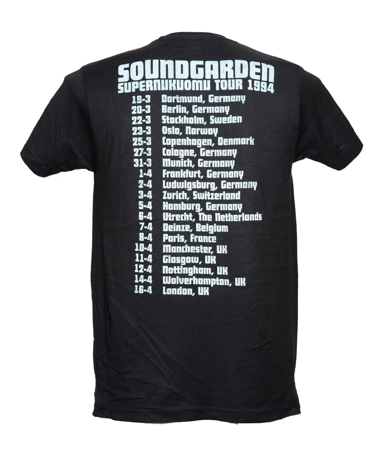 

SOUNDGARDEN - SUPERUNKNOWN TOUR 1994 - Official T-Shirt Newest 2018 Fashion Stranger Things T Shirt Men