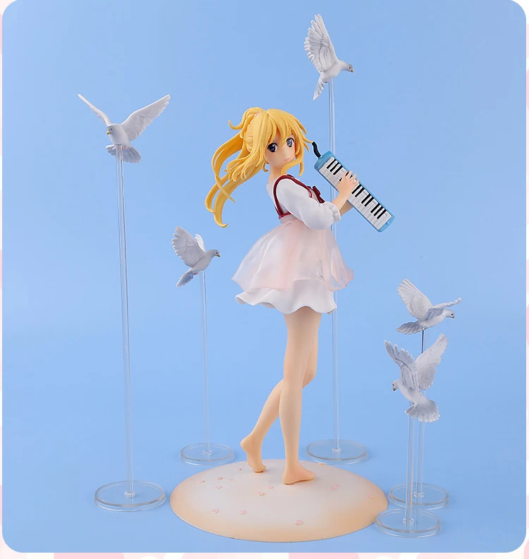 1 Японское аниме фигурка ваша лежа в апреле Kaori Miyazono скрипка мультфильм кукла ПВХ японская фигурка аниме - Цвет: 1