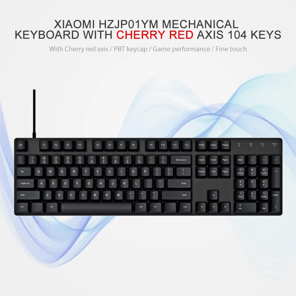 Оригинальная игровая клавиатура Xiaomi, механический Вишневый красный переключатель, 104 клавиш, компьютерный геймер, PBT Keycap