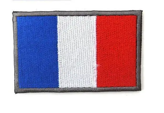 France Grey Rim AHYONNIEX, 1 шт., тканевые нашивки с флагом, для Украины, ЕС, чешский, Хорватии, Шотландии, России, нашивки с 3D флагом, нашивки для куртки, джинсовой одежды - Цвет: France Grey Rim