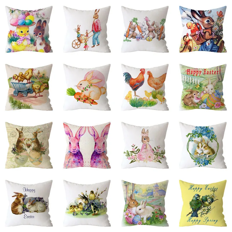 Новинка Пасхальная Наволочка на заказ хлопковая льняная наволочка в виде