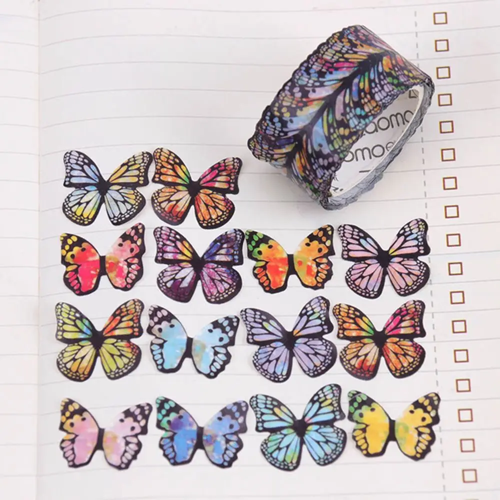 butterfly 1 шт. креативная Маскировочная лента в японском стиле, Цветок сакуры, бумажные Маскировочные ленты, декоративная лента, сделай сам, скрапбукинг, наклейка 10 стилей s - Цвет: butterfly