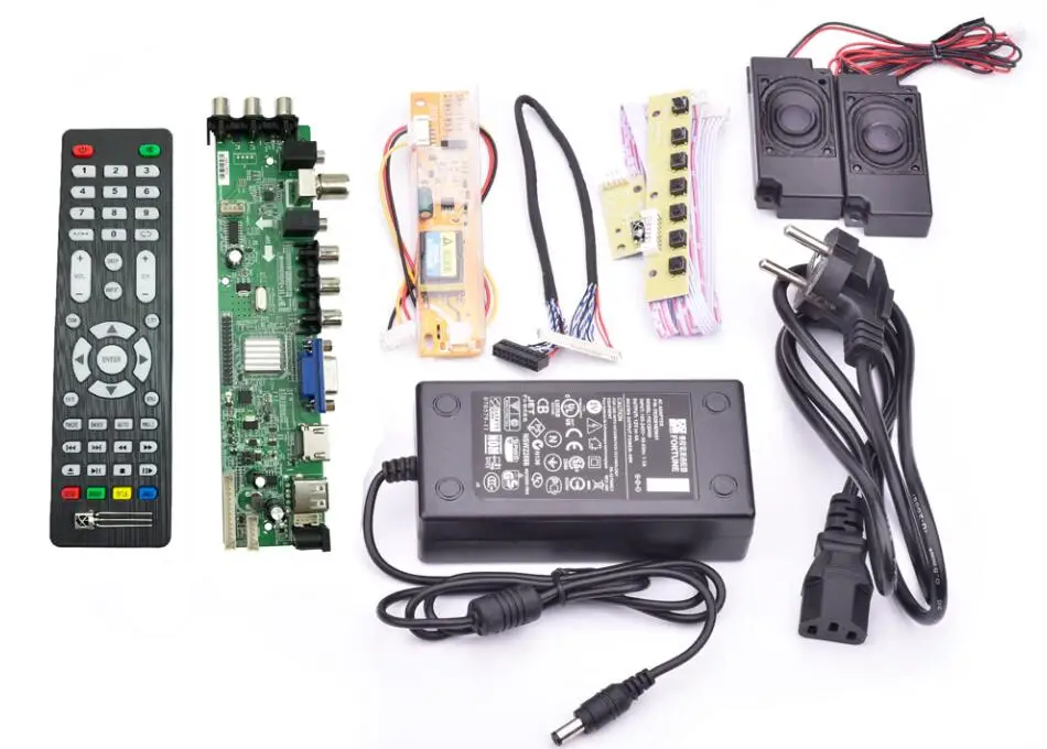 366316375111D D3663lua ds a8 Универсальный светодиодный ТВ-плата цифровой сигнал DVB-C DVB-T/T2 ЖК-светодиодный ТВ-контроллер драйвер платы полный комплект для экрана 15,6" - Цвет: 366316375111D
