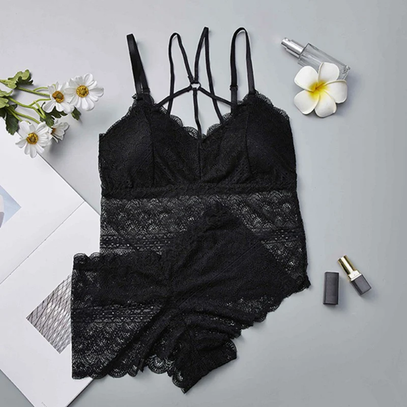 Женский кружевной комплект с бюстгальтером однотонный бюстгальтер без косточек