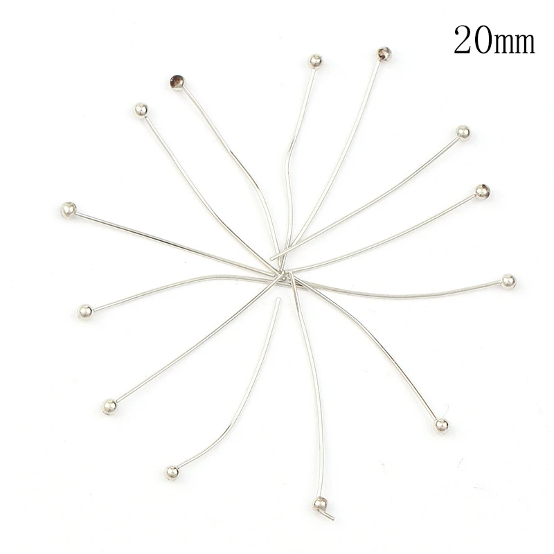 White K 20mm 140pcs Заводские 20 мм 26 мм 30 мм 40 мм розовое золото, серебро, золото, античная бронза и белая K шариковая головка шпильки фурнитура DIY аксессуары для изготовления ювелирных изделий - Цвет: White K 20mm 140pcs