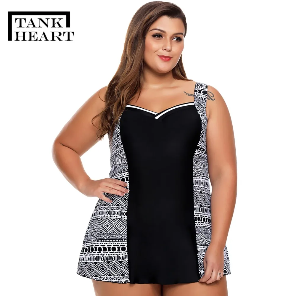 Черный сексуальный слитный купальник большой размер бикини большого размера