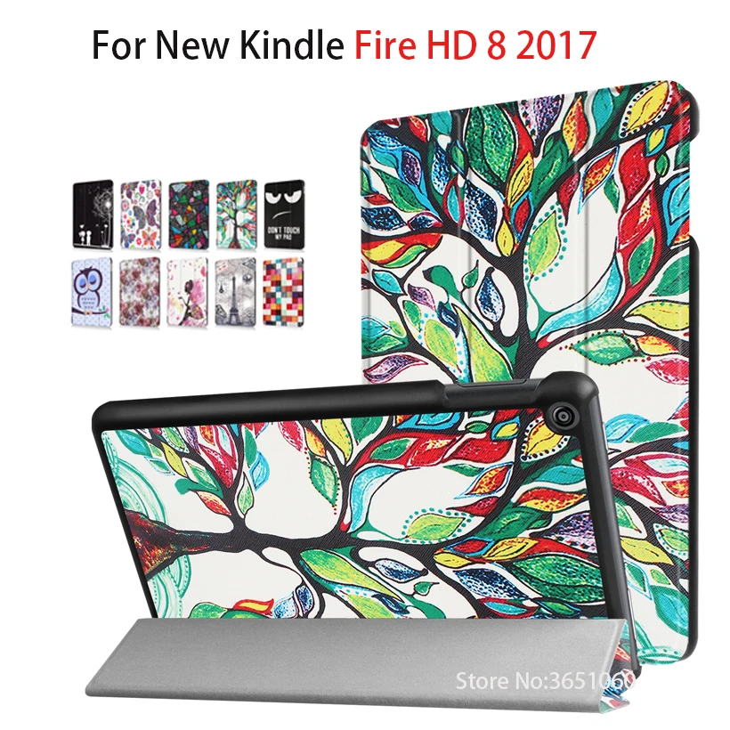 Умный защитный чехол для планшета amazon kindle fire hd 8 выпуск 2017 new 7 го поколения|Чехлы