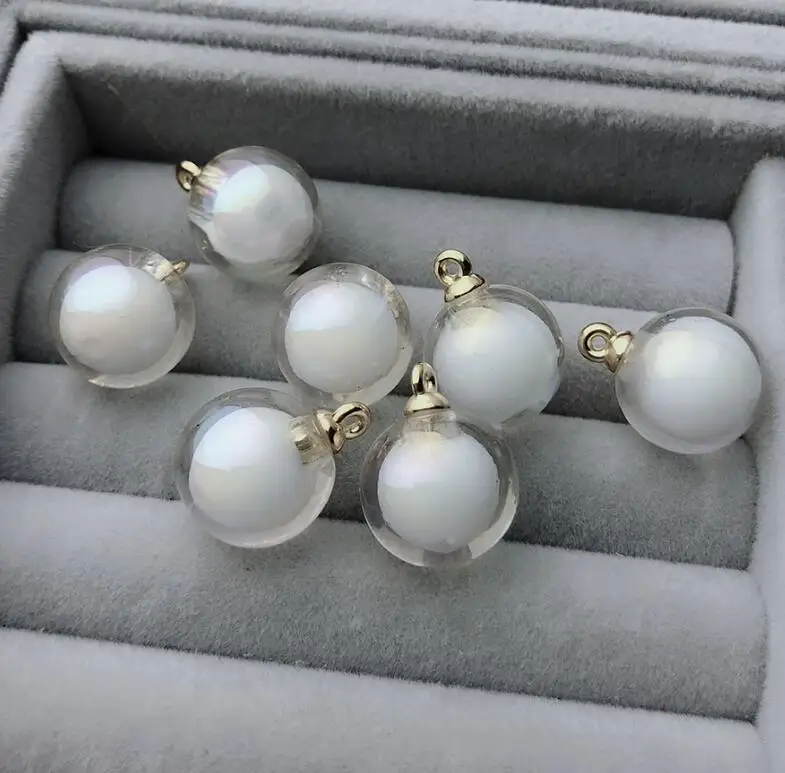 ballon white 16 мм DIY бусины для украшения дома, бусины кулон красочный Рождественский светильник для украшения деревьев аксессуары - Цвет: ballon white