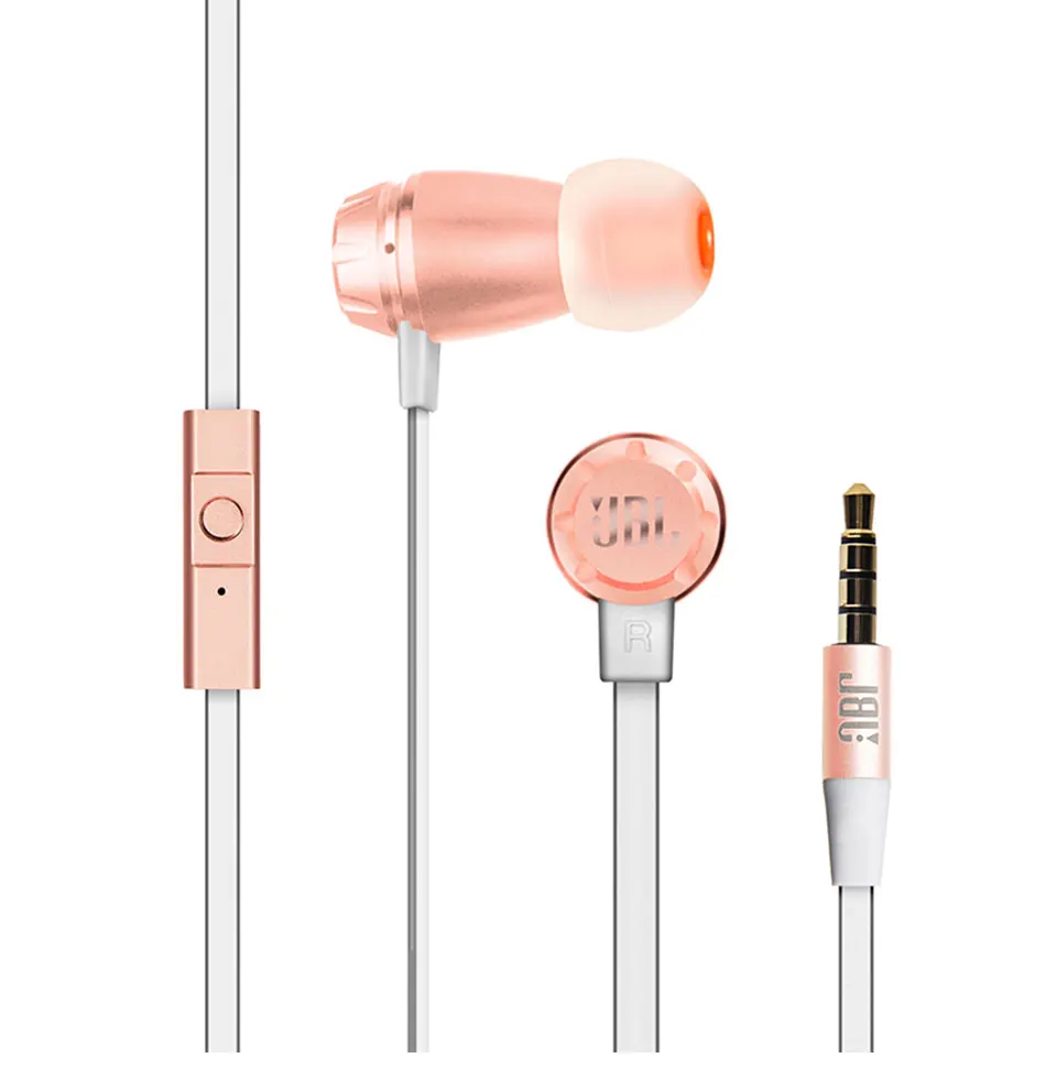 JBL T380A наушники с чистым басом, Hi-Fi стерео музыкальные наушники для бега, спортивные двойные динамические свободные руки с микрофоном, 3,5 мм аудио разъем