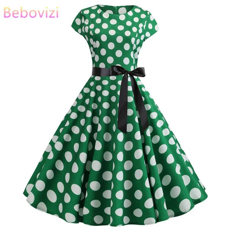 Bebovizi женская одежда 2019 Новые повседневные летние зеленые платья размера плюс в