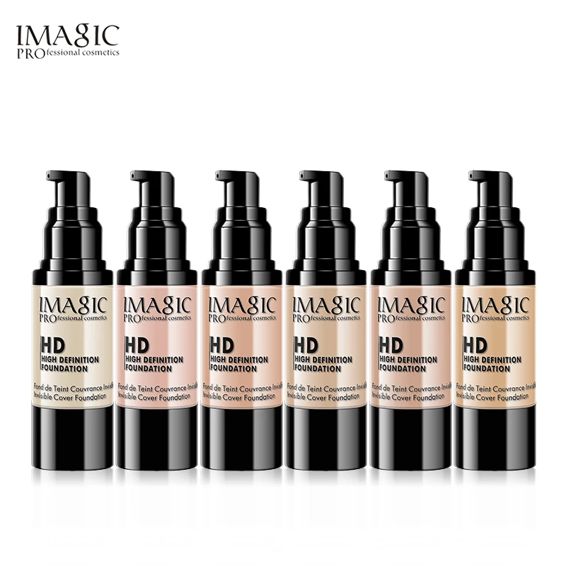 IMAGIC HD 6 видов цветов 30 мл яркая Жидкая основа для макияжа лица maquiagem fond de teint