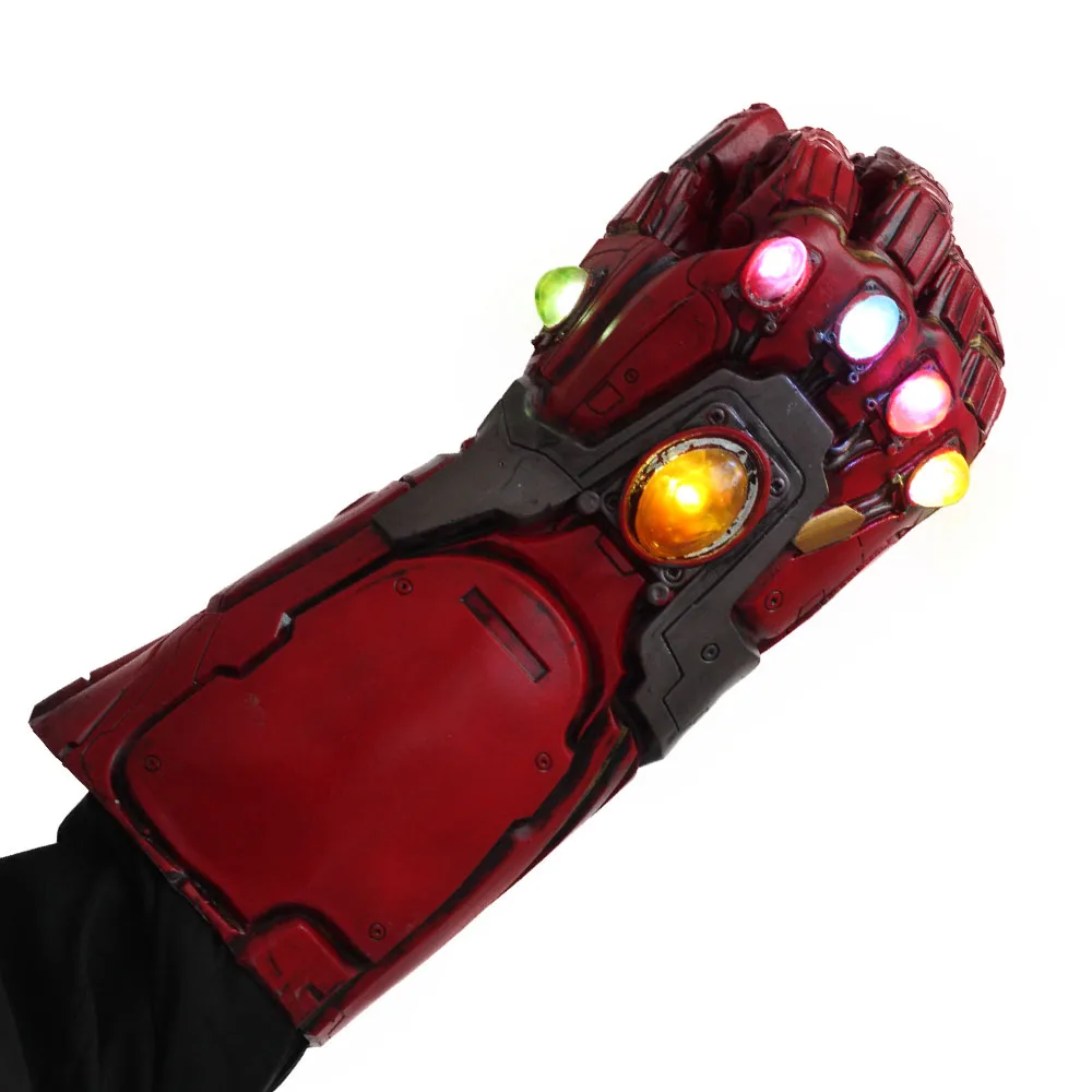Латексные перчатки со светодиодным индикатором Endgame Железный человек Infinity Gauntlet