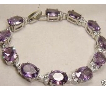 Натуральный кристаллический фиолетовый браслет AAA стиль Изящный jewe