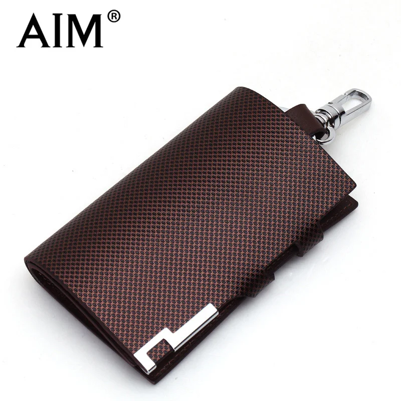 Цель Бизнес Разделение кожаный бумажник ключа Для женщин брелок Чехлы для